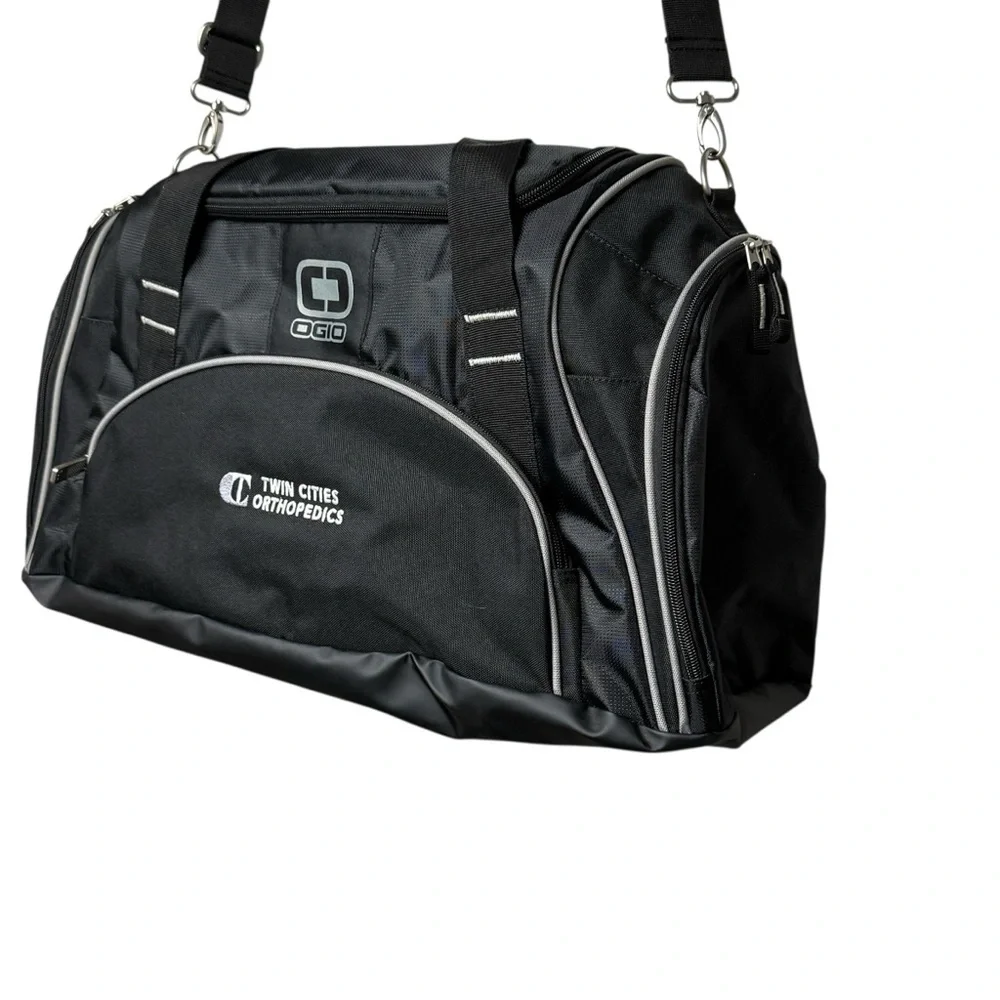 OGIO Crunch Duffle Bag In Black Has An Embroidery Luggage Travel Gym Workout NEW